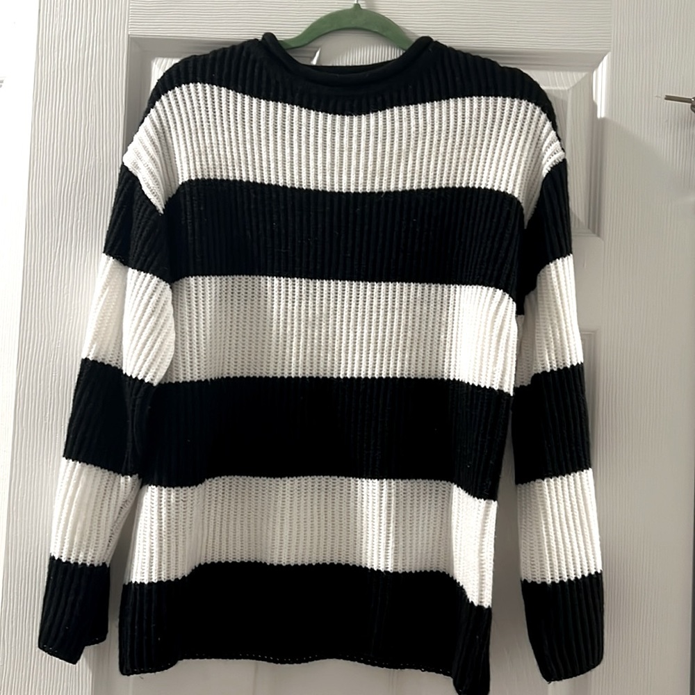 Oversized striped sweater